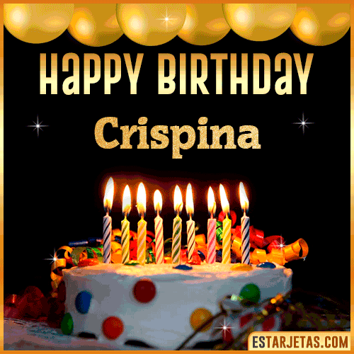 Gif happy Birthday Cake  Crispina