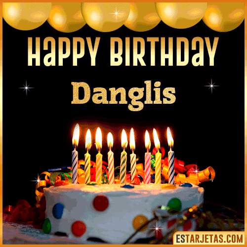 Gif happy Birthday Cake  Danglis