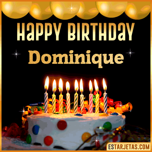 Gif happy Birthday Cake  Dominique
