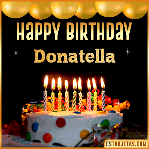 Gif happy Birthday Cake  Donatella
