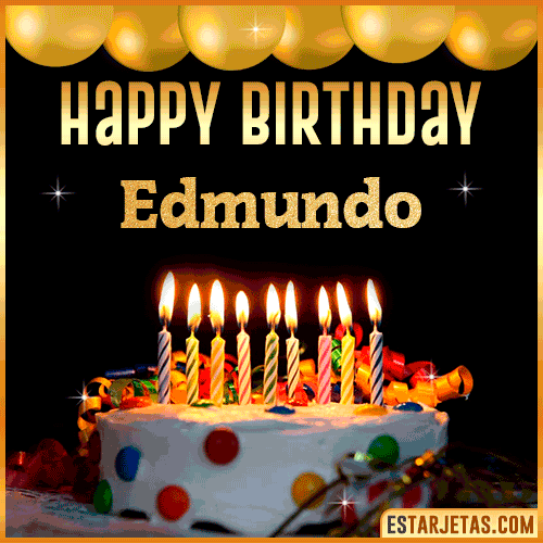 Gif happy Birthday Cake  Edmundo