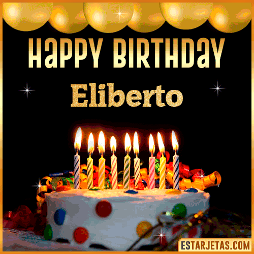Gif happy Birthday Cake  Eliberto