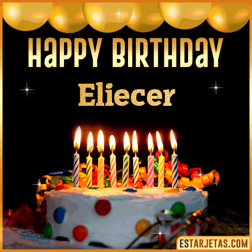 Gif happy Birthday Cake  Eliecer