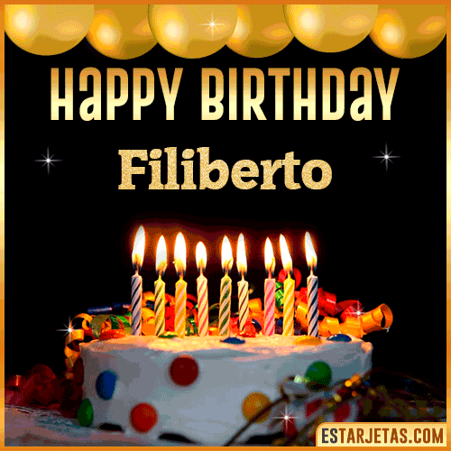 Gif happy Birthday Cake  Filiberto