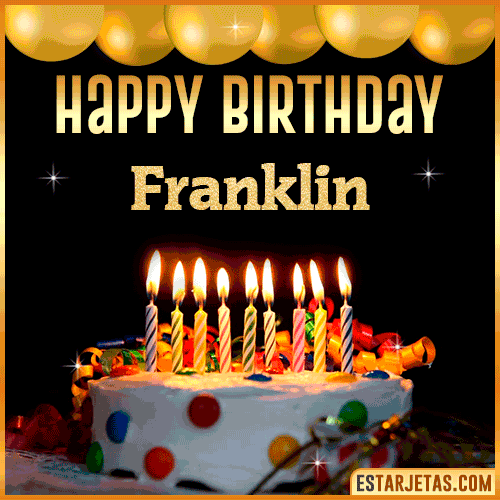 Gif happy Birthday Cake  Franklin