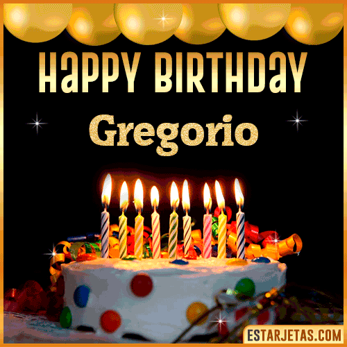 Gif happy Birthday Cake  Gregorio