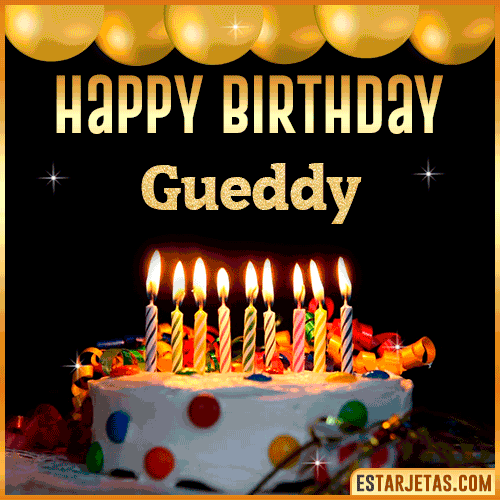 Gif happy Birthday Cake  Gueddy