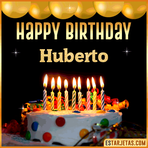 Gif happy Birthday Cake  Huberto
