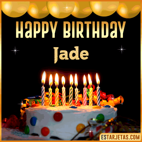 Gif happy Birthday Cake  Jade