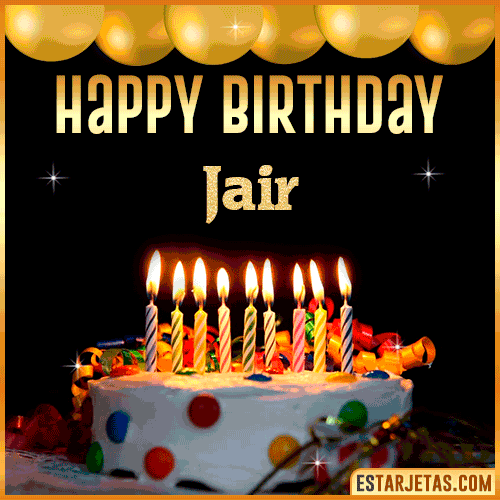 Gif happy Birthday Cake  Jair