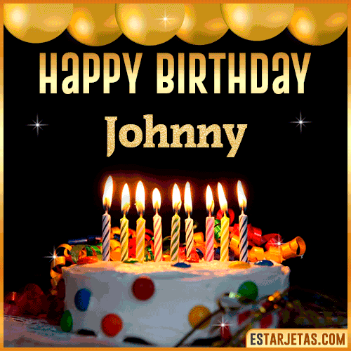 Gif happy Birthday Cake  Johnny