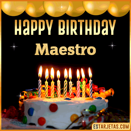 Gif happy Birthday Cake  Maestro