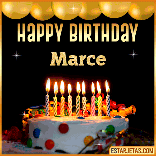 Gif happy Birthday Cake  Marce