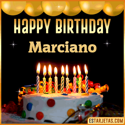Gif happy Birthday Cake  Marciano
