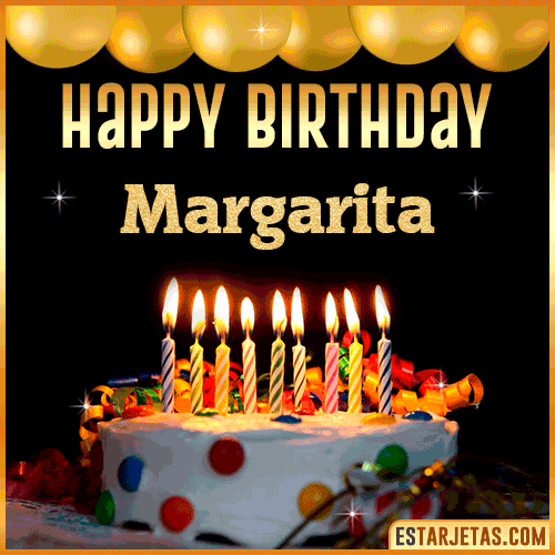 Gif happy Birthday Cake  Margarita