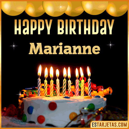 Gif happy Birthday Cake  Marianne