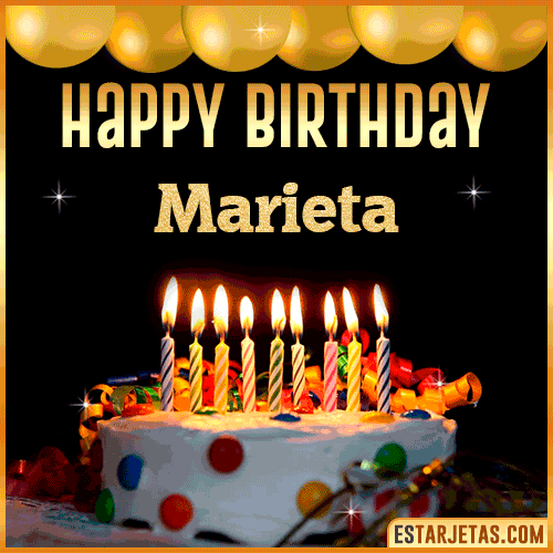 Gif happy Birthday Cake  Marieta