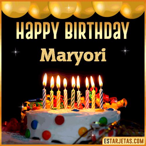 Gif happy Birthday Cake  Maryori