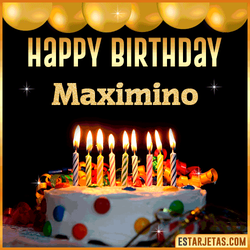 Gif happy Birthday Cake  Maximino