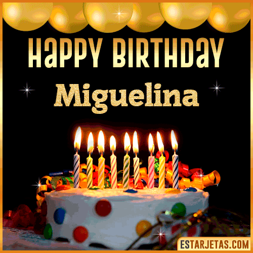 Gif happy Birthday Cake  Miguelina