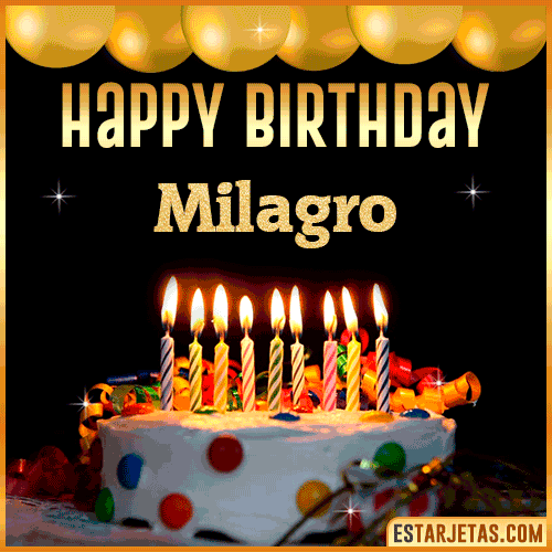 Gif happy Birthday Cake  Milagro