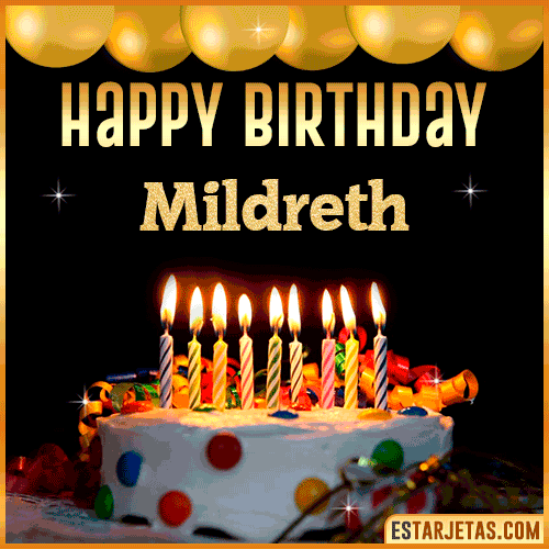 Gif happy Birthday Cake  Mildreth