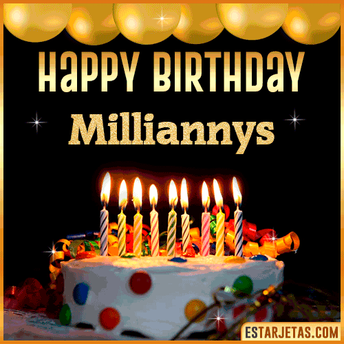 Gif happy Birthday Cake  Milliannys