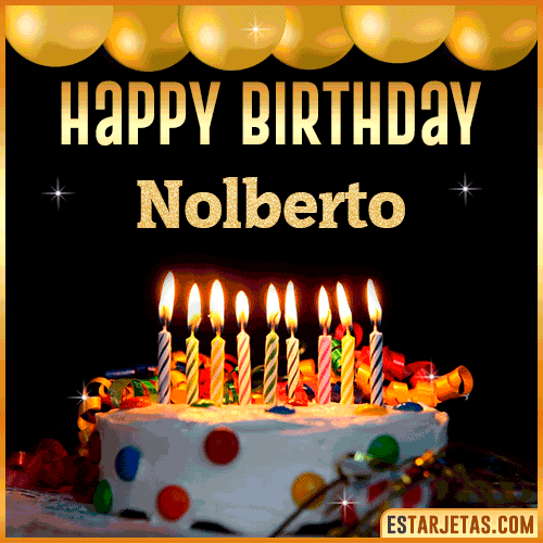 Gif happy Birthday Cake  Nolberto