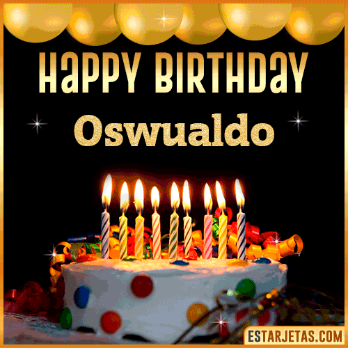 Gif happy Birthday Cake  Oswualdo