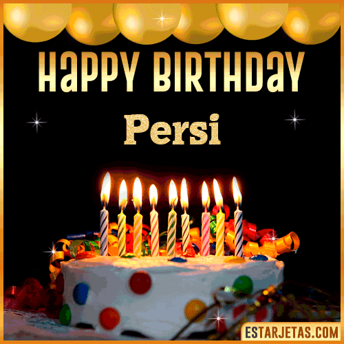 Gif happy Birthday Cake  Persi