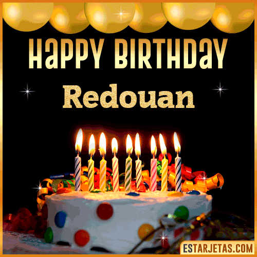 Gif happy Birthday Cake  Redouan