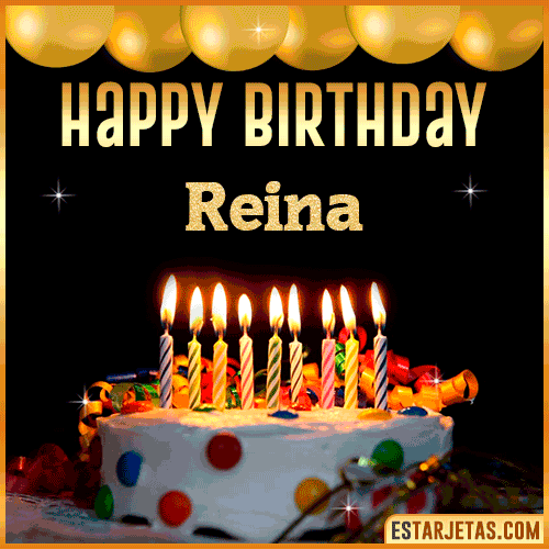 Gif happy Birthday Cake  Reina