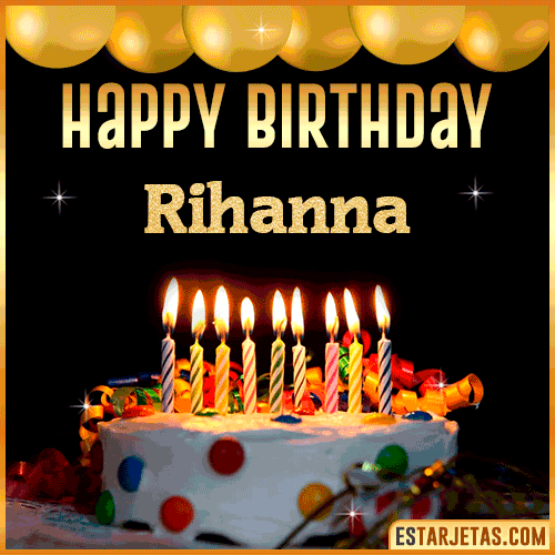Gif happy Birthday Cake  Rihanna
