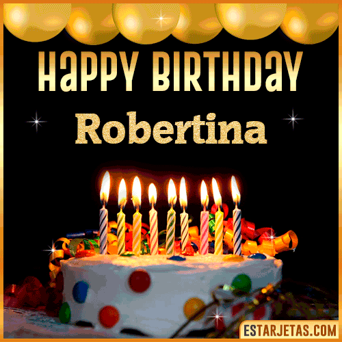 Gif happy Birthday Cake  Robertina