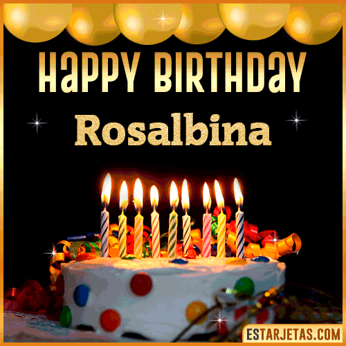 Gif happy Birthday Cake  Rosalbina