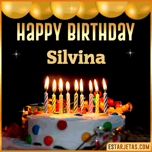 Gif happy Birthday Cake  Silvina