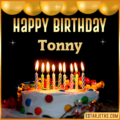 Gif happy Birthday Cake  Tonny