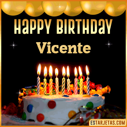 Gif happy Birthday Cake  Vicente