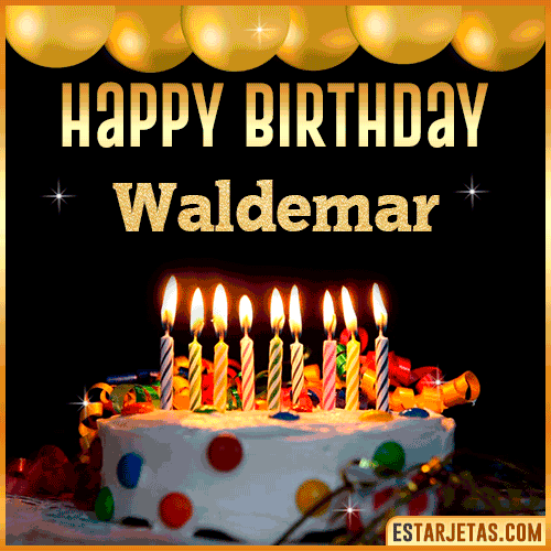 Gif happy Birthday Cake  Waldemar