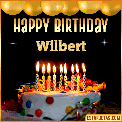 Gif happy Birthday Cake  Wilbert