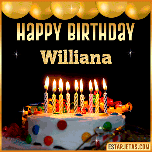 Gif happy Birthday Cake  Williana