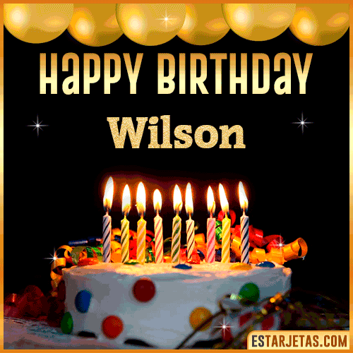 Gif happy Birthday Cake  Wilson