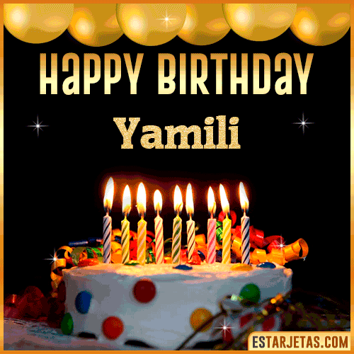 Gif happy Birthday Cake  Yamili