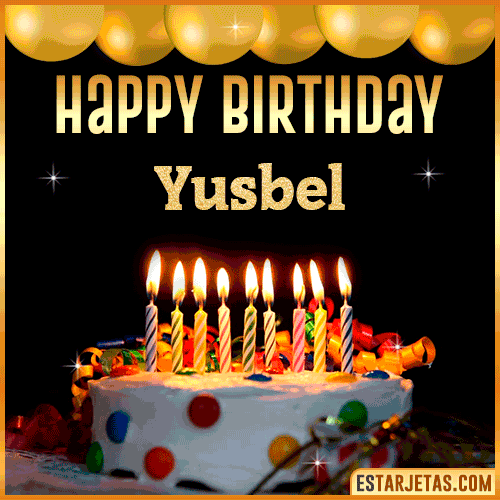 Gif happy Birthday Cake  Yusbel
