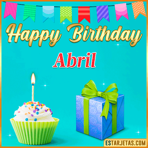 happy Birthday Cake  Abril