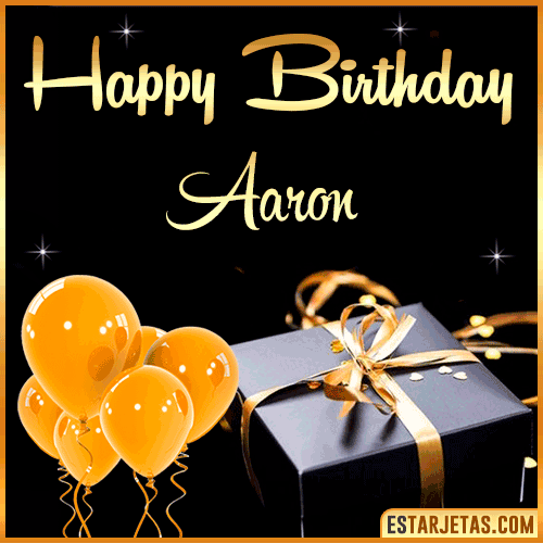 Happy Birthday gif  Aaron