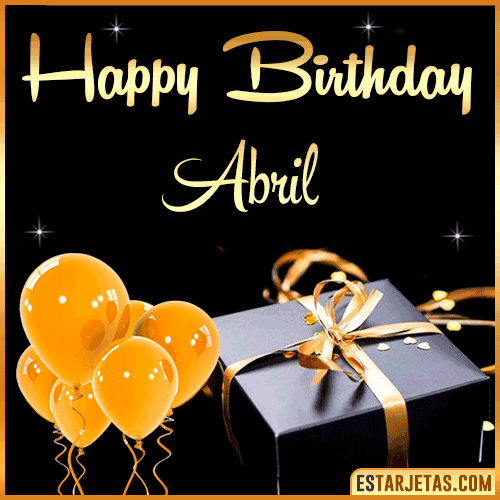 Happy Birthday gif  Abril