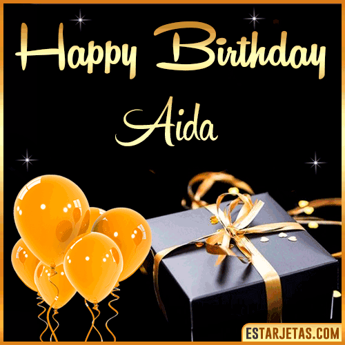 Happy Birthday gif  Aida