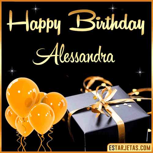 Happy Birthday gif  Alessandra