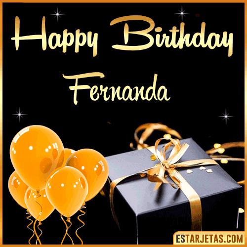 Happy Birthday gif  Fernanda